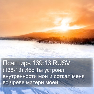 Псалтирь 139:13 RUSV Bible Verse Image