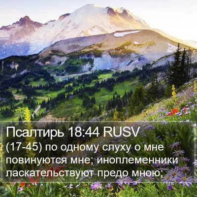 Псалтирь 18:44 RUSV Bible Verse Image