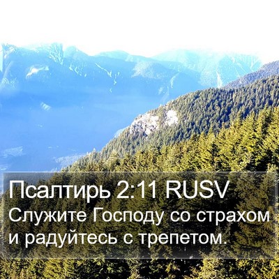 Псалтирь 2:11 RUSV Bible Verse Image