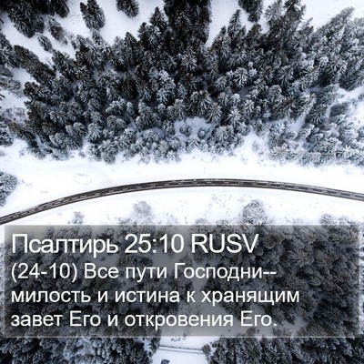 Псалтирь 25:10 RUSV Bible Verse Image