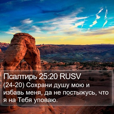 Псалтирь 25:20 RUSV Bible Verse Image