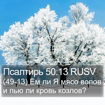 Псалтирь 50:13 RUSV Bible Verse Image