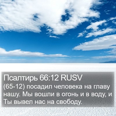Псалтирь 66:12 RUSV Bible Verse Image