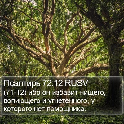 Псалтирь 72:12 RUSV Bible Verse Image