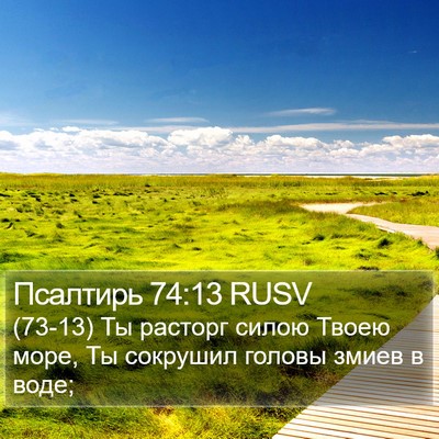 Псалтирь 74:13 RUSV Bible Verse Image