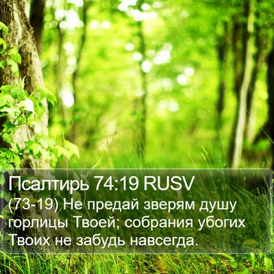 Псалтирь 74:19 RUSV Bible Verse Image