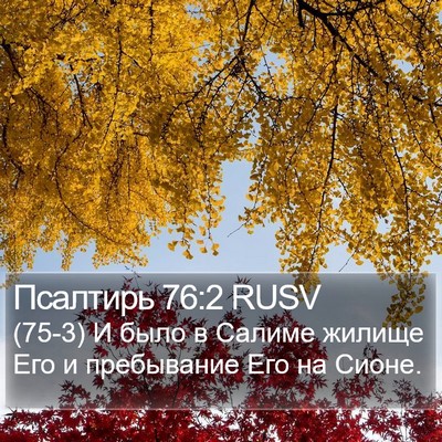 Псалтирь 76:2 RUSV Bible Verse Image