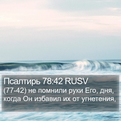 Псалтирь 78:42 RUSV Bible Verse Image