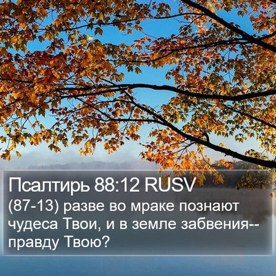 Псалтирь 88:12 RUSV Bible Verse Image