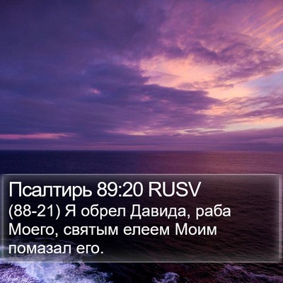 Псалтирь 89:20 RUSV Bible Verse Image