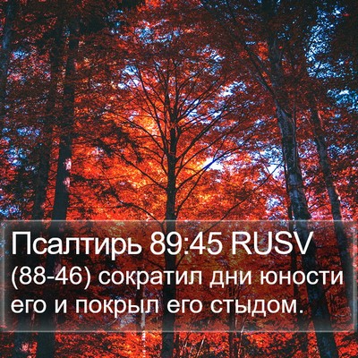 Псалтирь 89:45 RUSV Bible Verse Image