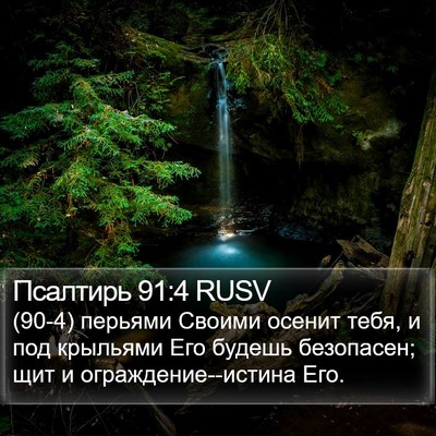 Псалтирь 91:4 RUSV Bible Verse Image