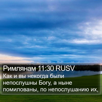 Римлянам 11:30 RUSV Bible Verse Image
