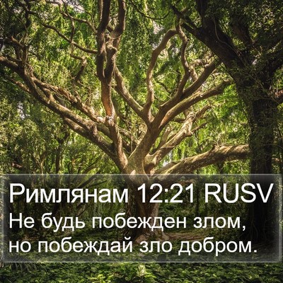 Римлянам 12:21 RUSV Bible Verse Image