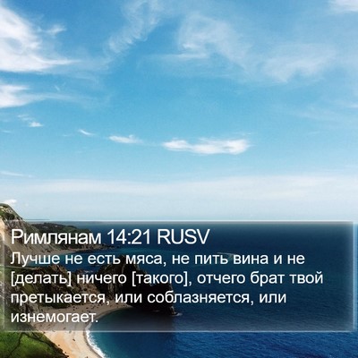 Римлянам 14:21 RUSV Bible Verse Image