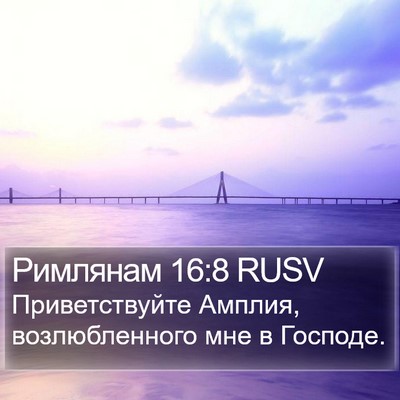 Римлянам 16:8 RUSV Bible Verse Image