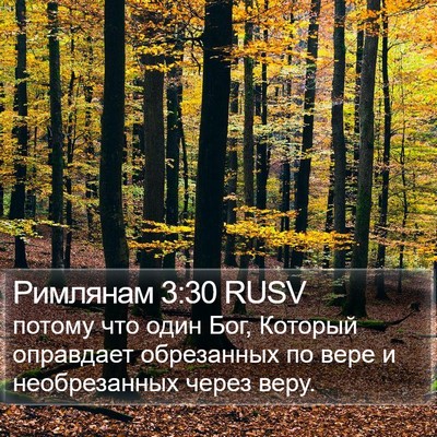 Римлянам 3:30 RUSV Bible Verse Image
