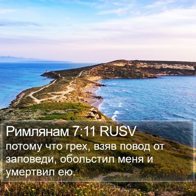 Римлянам 7:11 RUSV Bible Verse Image
