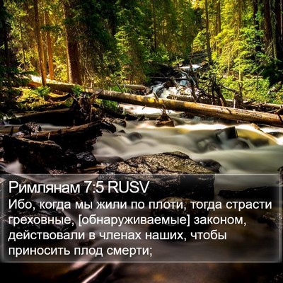 Римлянам 7:5 RUSV Bible Verse Image