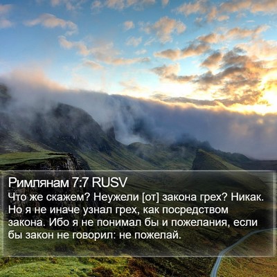 Римлянам 7:7 RUSV Bible Verse Image