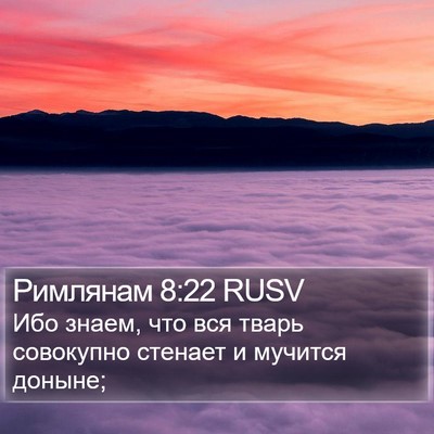 Римлянам 8:22 RUSV Bible Verse Image