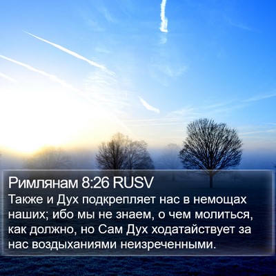 Римлянам 8:26 RUSV Bible Verse Image