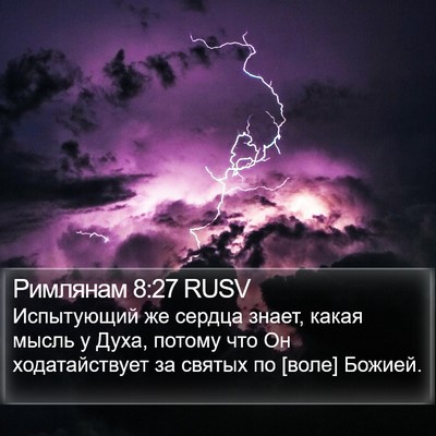 Римлянам 8:27 RUSV Bible Verse Image