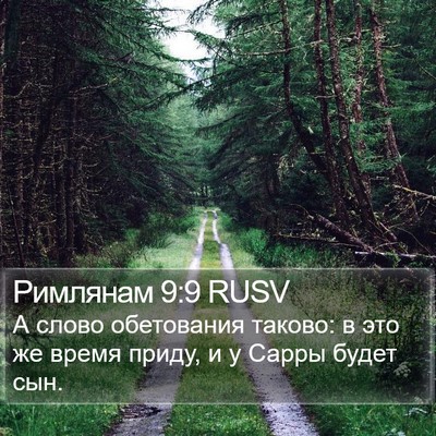 Римлянам 9:9 RUSV Bible Verse Image