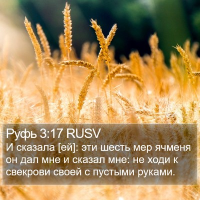 Руфь 3:17 RUSV Bible Verse Image