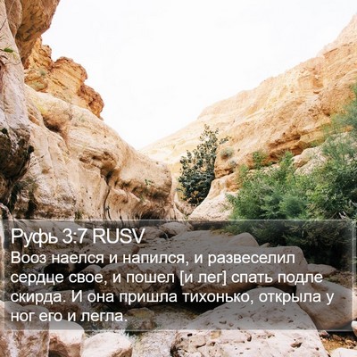Руфь 3:7 RUSV Bible Verse Image