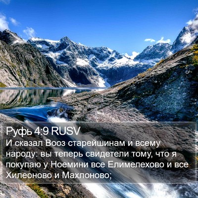Руфь 4:9 RUSV Bible Verse Image