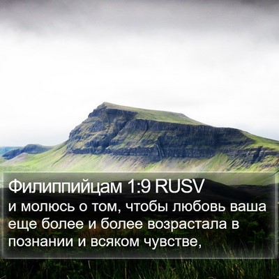 Филиппийцам 1:9 RUSV Bible Verse Image