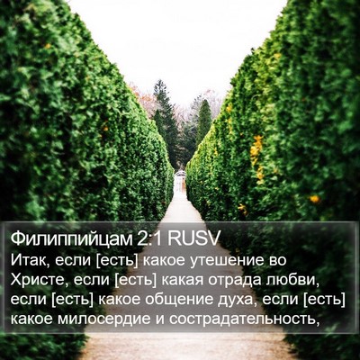 Филиппийцам 2:1 RUSV Bible Verse Image