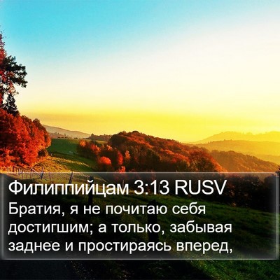 Филиппийцам 3:13 RUSV Bible Verse Image