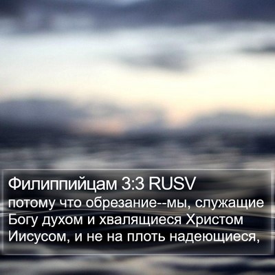 Филиппийцам 3:3 RUSV Bible Verse Image