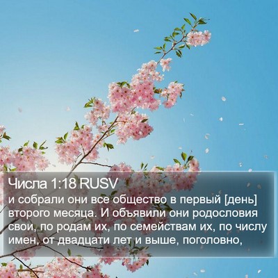 Числа 1:18 RUSV Bible Verse Image