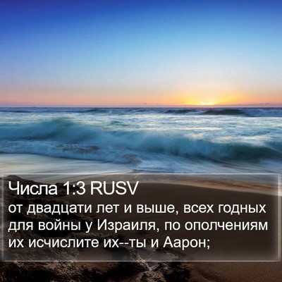 Числа 1:3 RUSV Bible Verse Image