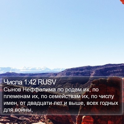 Числа 1:42 RUSV Bible Verse Image
