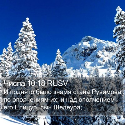 Числа 10:18 RUSV Bible Verse Image