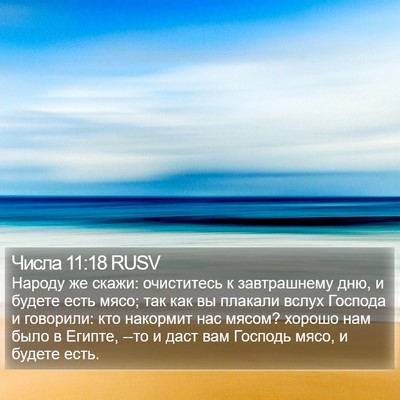 Числа 11:18 RUSV Bible Verse Image