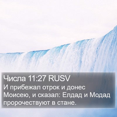Числа 11:27 RUSV Bible Verse Image