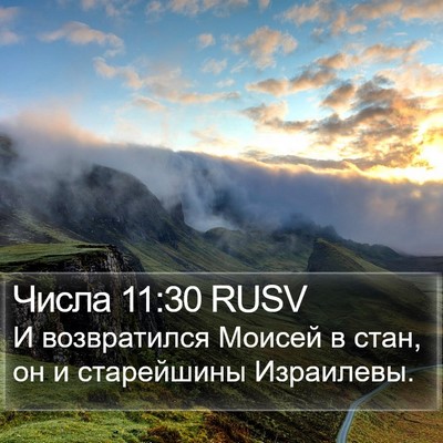 Числа 11:30 RUSV Bible Verse Image