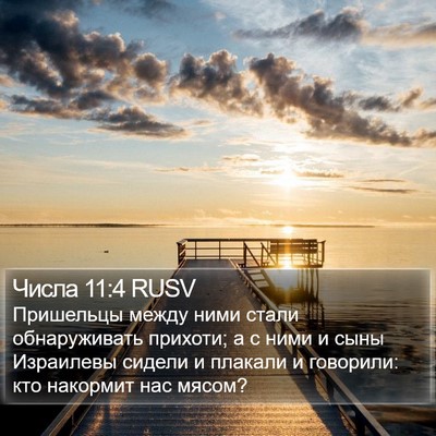 Числа 11:4 RUSV Bible Verse Image