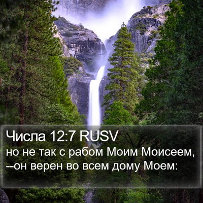 Числа 12:7 RUSV Bible Verse Image