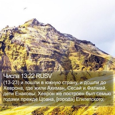 Числа 13:22 RUSV Bible Verse Image