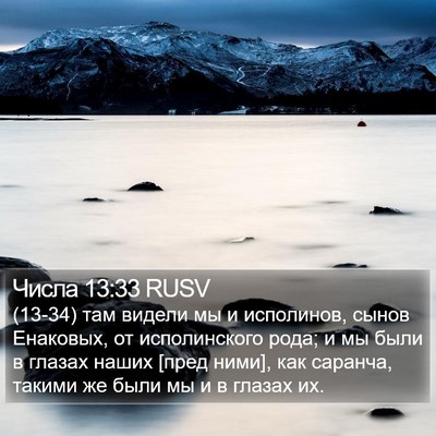 Числа 13:33 RUSV Bible Verse Image