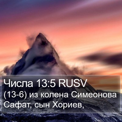 Числа 13:5 RUSV Bible Verse Image