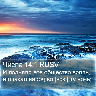 Числа 14:1 RUSV Bible Verse Image