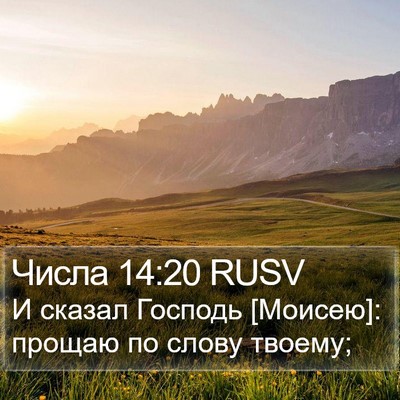 Числа 14:20 RUSV Bible Verse Image