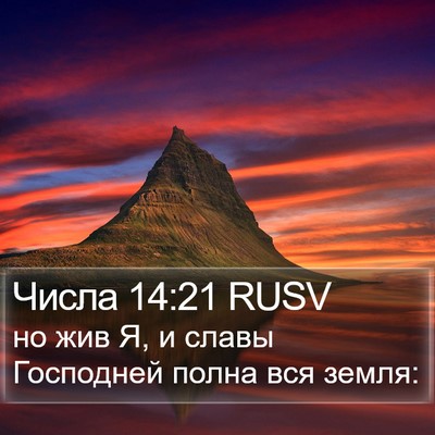 Числа 14:21 RUSV Bible Verse Image